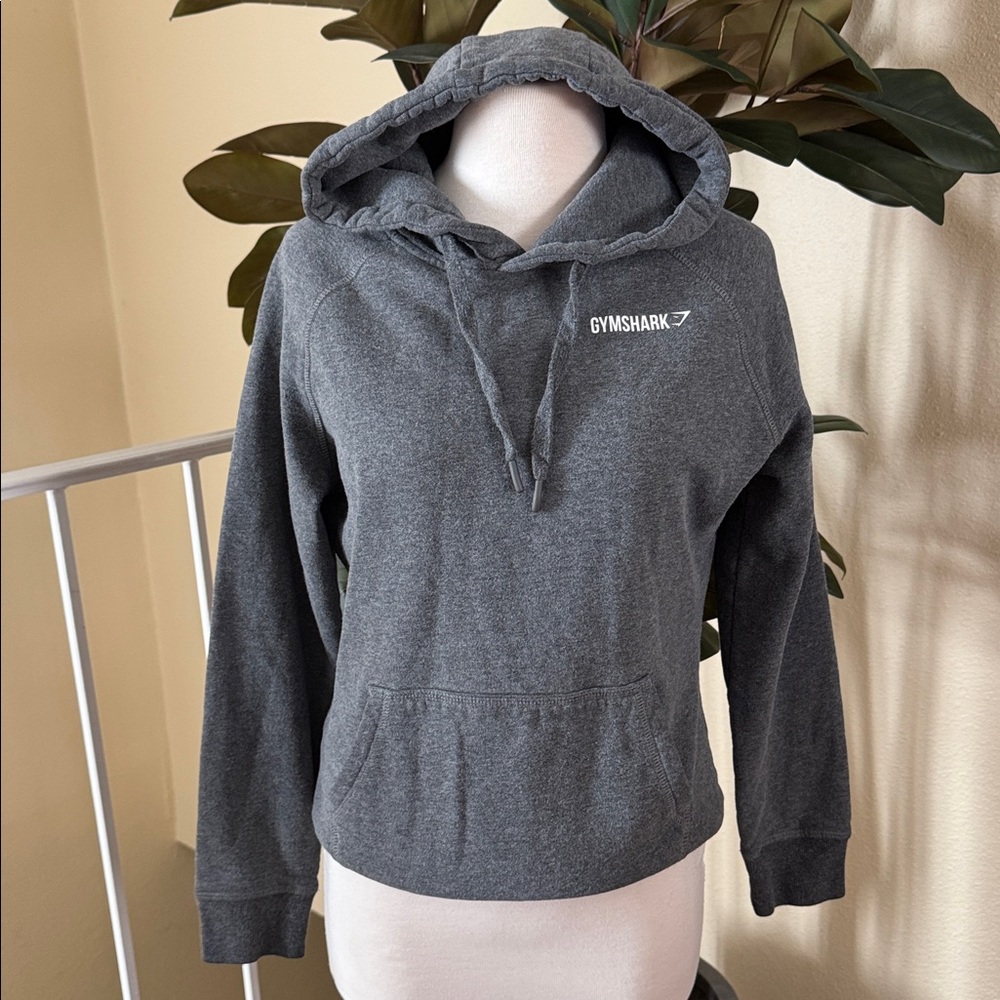Gymshark Charcoal Pullover Drawstring Hoodie Sweater Size S